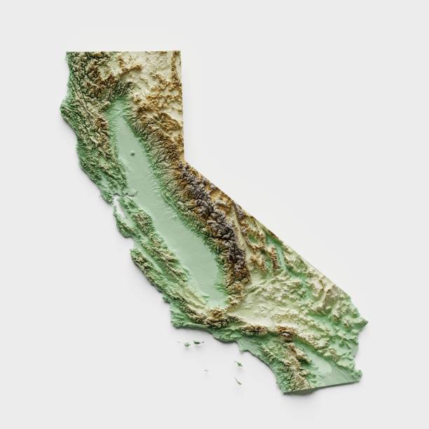 Topographie de l'état Californien